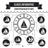 concept d'infographie de voilier, style simple vecteur