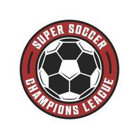 logo de football sport, modèle de conception d'illustration vectorielle de logo de club de football vecteur