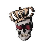 logo du roi du crâne vecteur