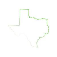 Carte du Texas sur fond blanc vecteur