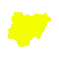 carte du nigéria sur fond blanc vecteur