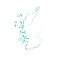 carte de l'ecosse sur fond blanc vecteur