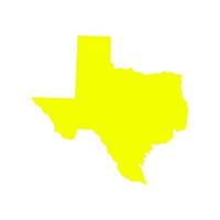 Carte du Texas sur fond blanc vecteur