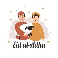 affiche de célébration joyeux eid al-adha vecteur