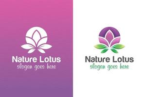 création de logo de fleurs de lotus beauté pour spa, cosmétiques, produits de beauté, pour le modèle de logo de paix yoga vecteur