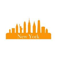 skyline de new york sur fond blanc vecteur