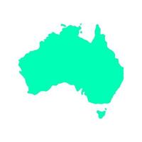 Carte de l'Australie sur fond blanc vecteur