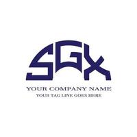 création de logo de lettre sgx avec graphique vectoriel