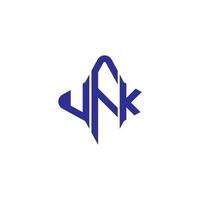 conception créative de logo de lettre ufk avec graphique vectoriel