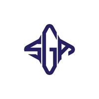 création de logo de lettre sga avec graphique vectoriel