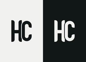 lettre hc logo design fichier vectoriel gratuit