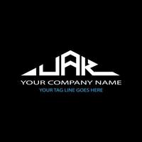 création de logo de lettre uak avec graphique vectoriel