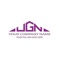 création de logo de lettre ugn avec graphique vectoriel