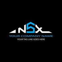 conception créative de logo de lettre nsx avec graphique vectoriel