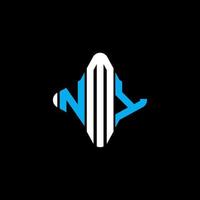 conception créative de logo de lettre nmy avec graphique vectoriel