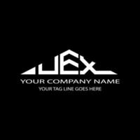 conception créative de logo de lettre uex avec graphique vectoriel