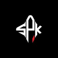 création de logo de lettre spk avec graphique vectoriel