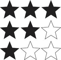 icône de classement par étoiles. icône étoile. symbole de niveau. signe d'élément de logo. vecteur