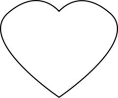 icône de contour de coeur. symbole du coeur. vecteur
