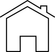 icône de la maison. contour du symbole de la maison. signe de ligne de maison. icône de ligne de maison moderne. vecteur