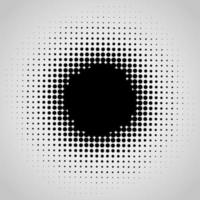 élément de conception de points noirs vectoriels abstraits demi-teintes isolé sur fond blanc. vecteur