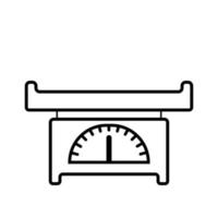 pèse-bébé. icône de bébé sur fond blanc, conception de vecteur de ligne.