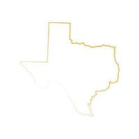 Carte du Texas sur fond blanc vecteur