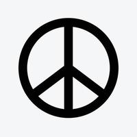 icône de la paix sur fond blanc. vecteur