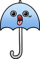 parapluie de dessin animé dégradé vecteur