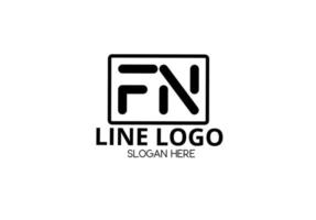 fn nf fn lettre initiale logo vecteur