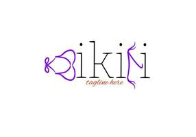 lettre initiale bn bn bikini logo vecteur