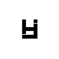 hj jh hj lettre initiale logo idolâtré sur fond blanc vecteur