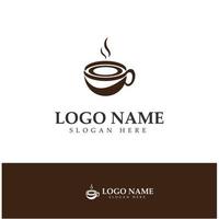 tasse à café logo modèle vecteur icône illustration design