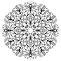 mandala pour colorier des pages, des motifs, de beaux mantras, des arrière-plans islamiques, des cartes de mariage, des modèles de décoration et des motifs de t-shirts vecteur