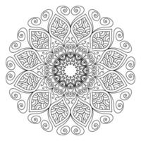 mandala pour colorier des pages, des motifs, de beaux mantras, des arrière-plans islamiques, des cartes de mariage, des modèles de décoration et des motifs de t-shirts vecteur