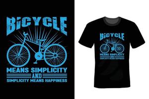 conception de t-shirt de citation de vélo, vintage, typographie vecteur