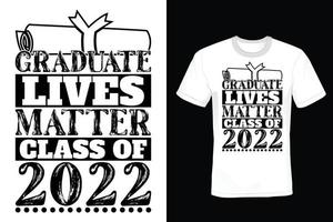 conception de t-shirt de graduation, vintage, typographie vecteur