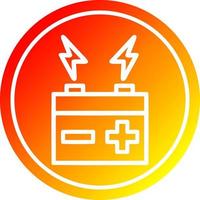 batterie circulaire dans le spectre de gradient chaud vecteur