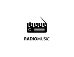 conception de bande de logo de musique radio