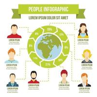 concept d'infographie de personnes, style plat vecteur