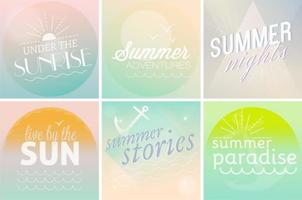 Pastel Summer Time Backgrounds vecteur