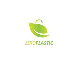 logo zéro sac plastique vecteur