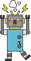dessin animé mignon robot défectueux vecteur