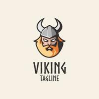 logo tête de viking vecteur