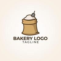 logo de pain de boulangerie vecteur