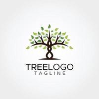 modèle de conception de logo d'arbre simple vecteur