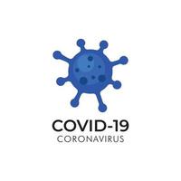 modèle de logo de virus corona, création de logotype. vecteur