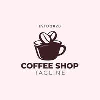 création de logo rétro café vecteur