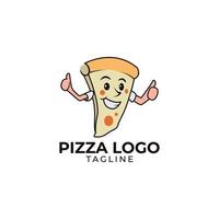 création de logo de pizza vecteur