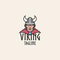 logo tête de viking vecteur